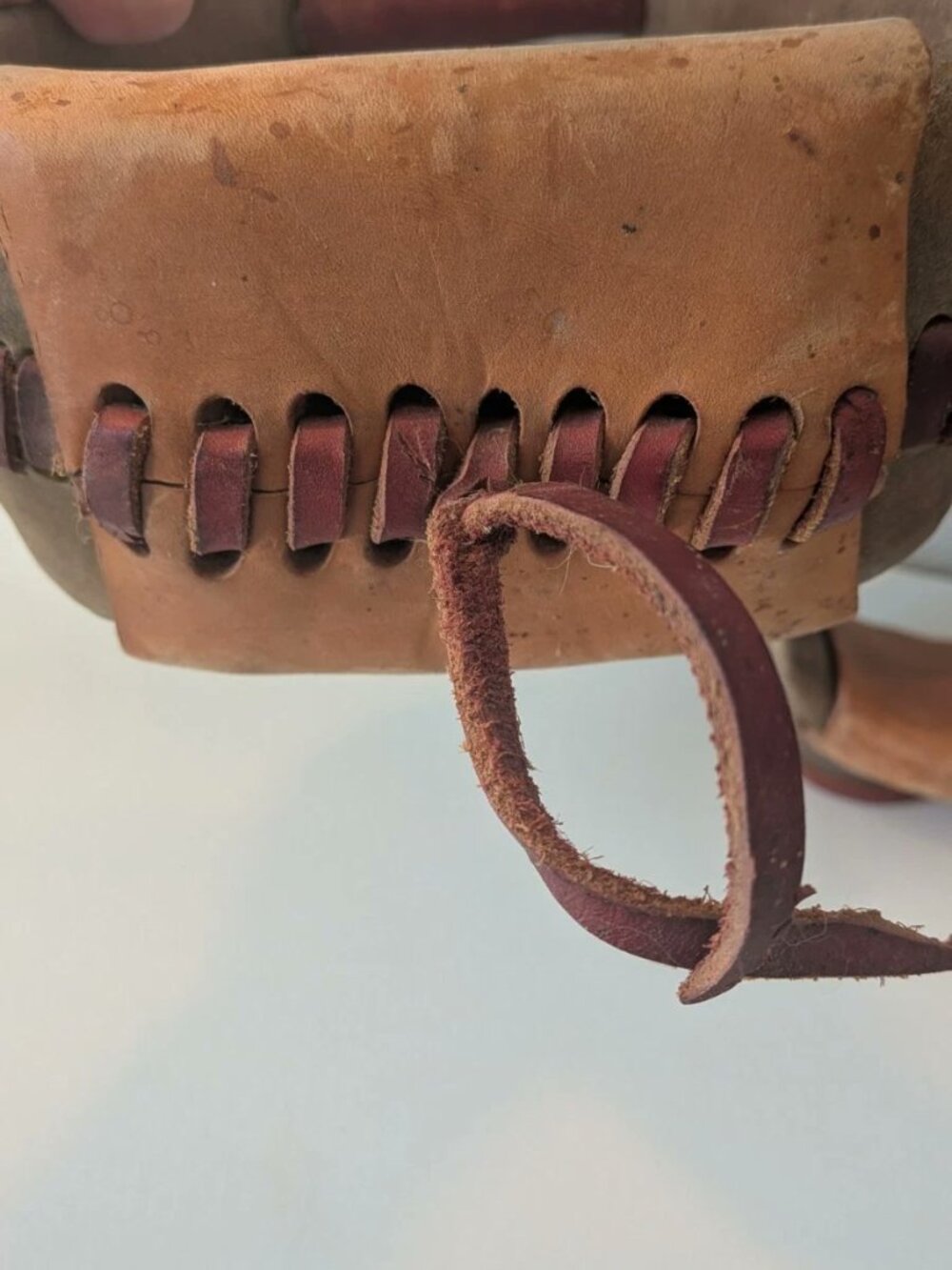 Rawhide Bell Bottom Stirrup 3.5 Tread Used Possibly Vintage - Picture 5 of 6